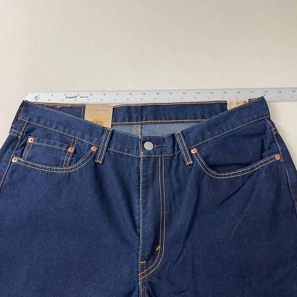 Levis 514 Jeans Mens 36x32 Blue Straight Dark Wash Denim Grunge Cowboy Work Rock
